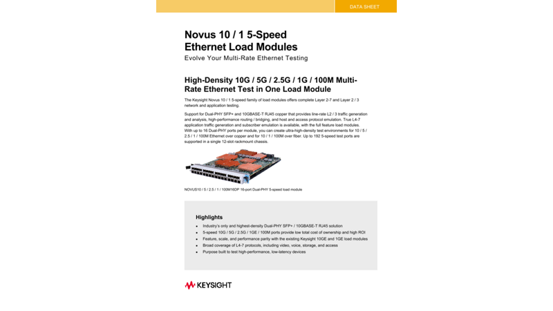 Novus 10/1 5-Speed Ethernet Load Modules